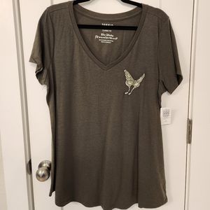 Torrid Signature Jersey V-Neck butterfly logo tee